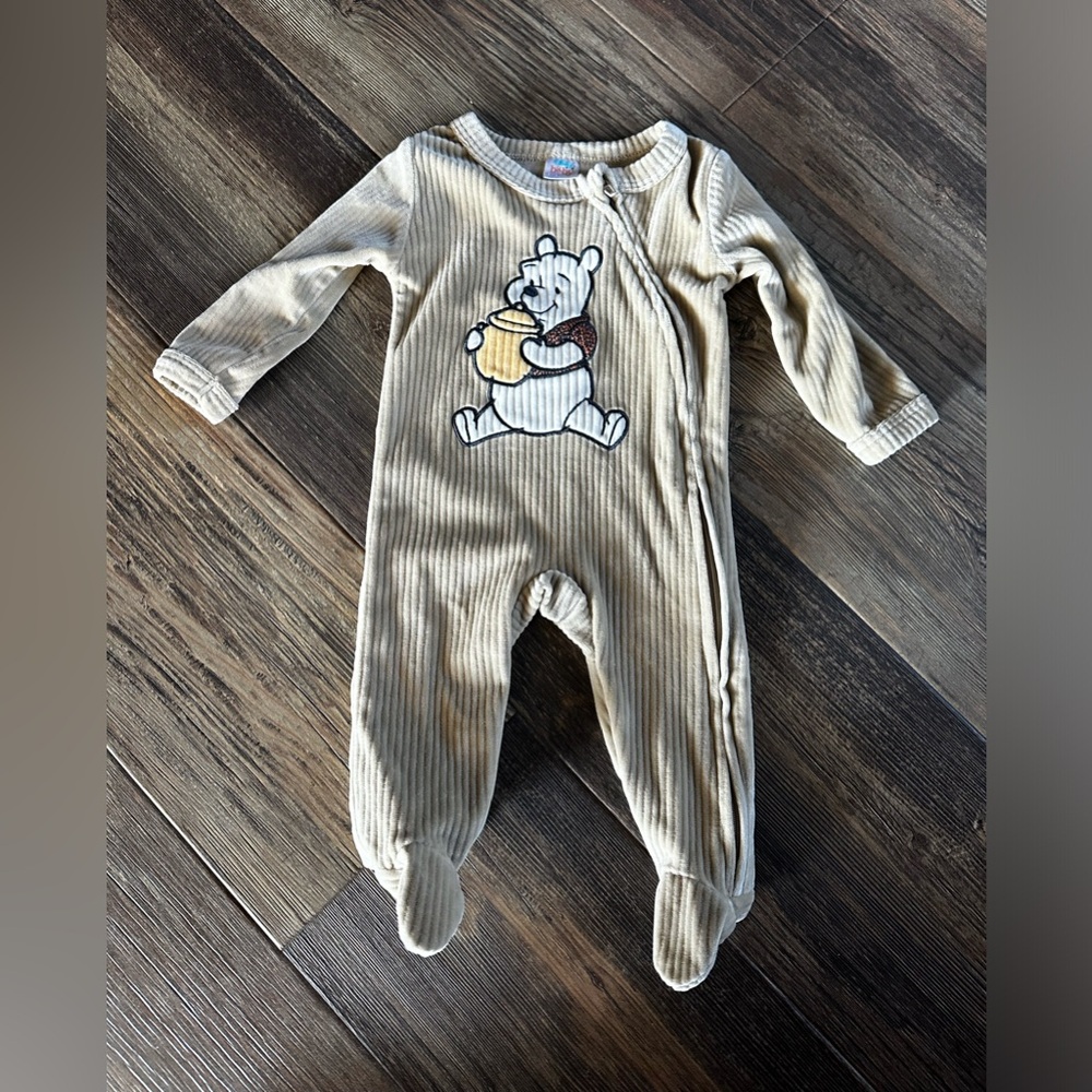 Disney Tan Winnie the Pooh Kids One Piece Footie